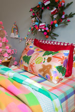 Load image into Gallery viewer, Limited Edition Mulberry Silk Colourful Christmas Pillowcase

