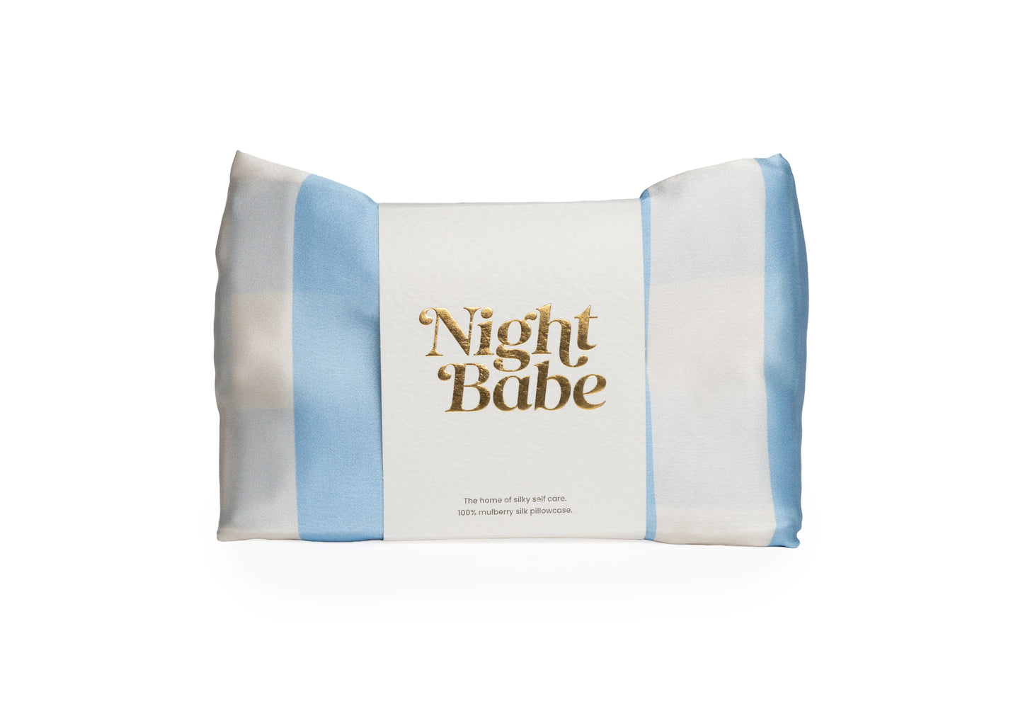 Baby Blue Stripe- Mulberry Silk Pillowcase