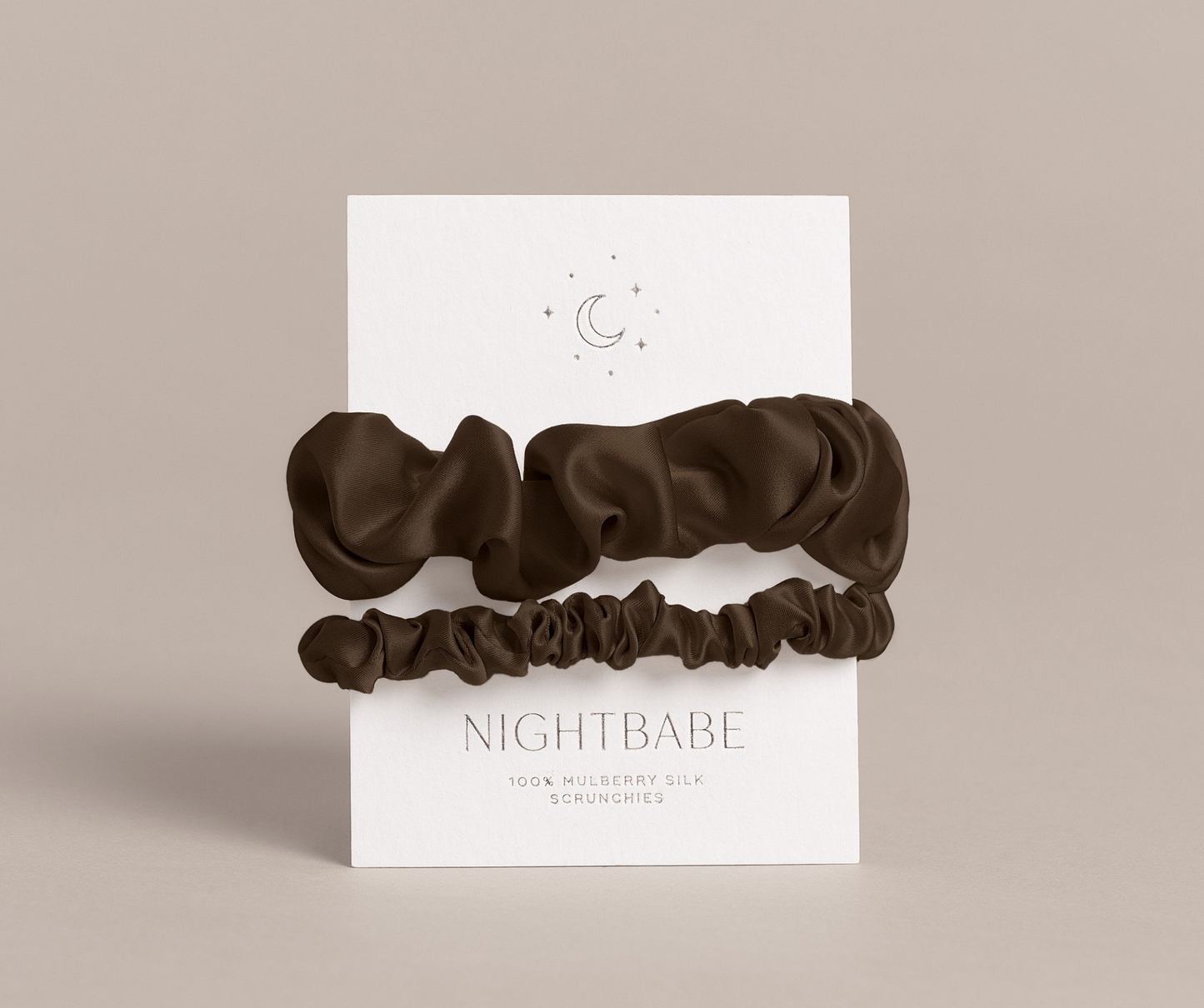 Chocolate Silk Medium Scrunchie Duo