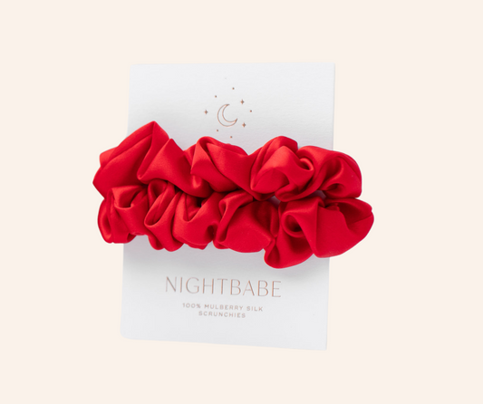 Red Medium Scrunchie Duo