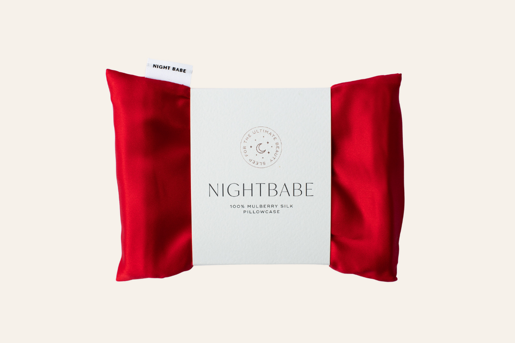 Candy Cane Red - Mulberry Silk Pillowcase