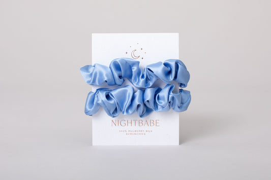 Baby Blue Medium Scrunchie Duo