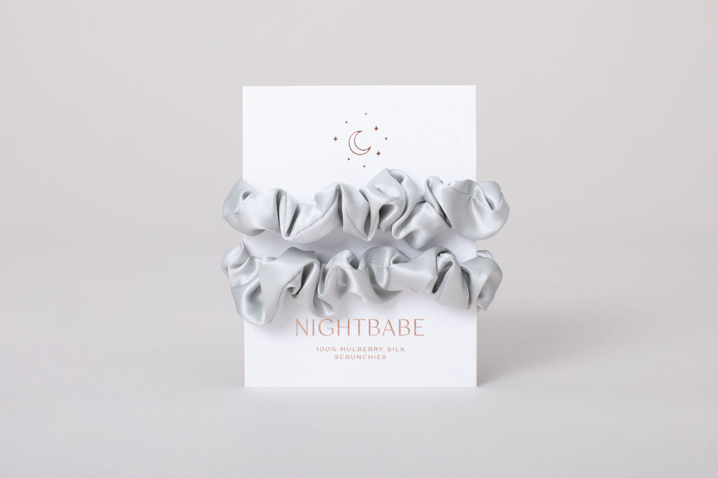 Silver Medium Scrunchie Duo