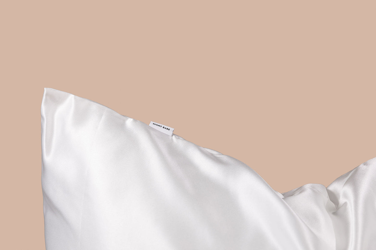 night babe ivory silk pillowcase close up