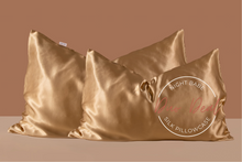 Load image into Gallery viewer, Gold - Mulberry Silk Pillowcase Set

