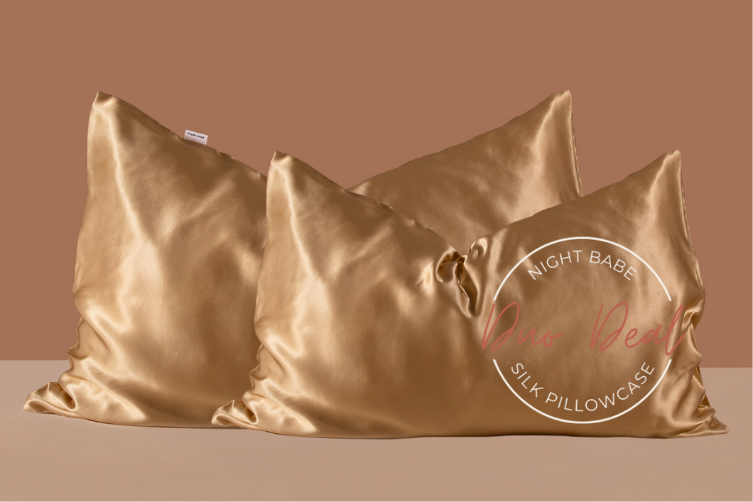 Gold - Mulberry Silk Pillowcase Set